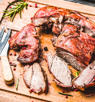 grilled and sliced ​​meat